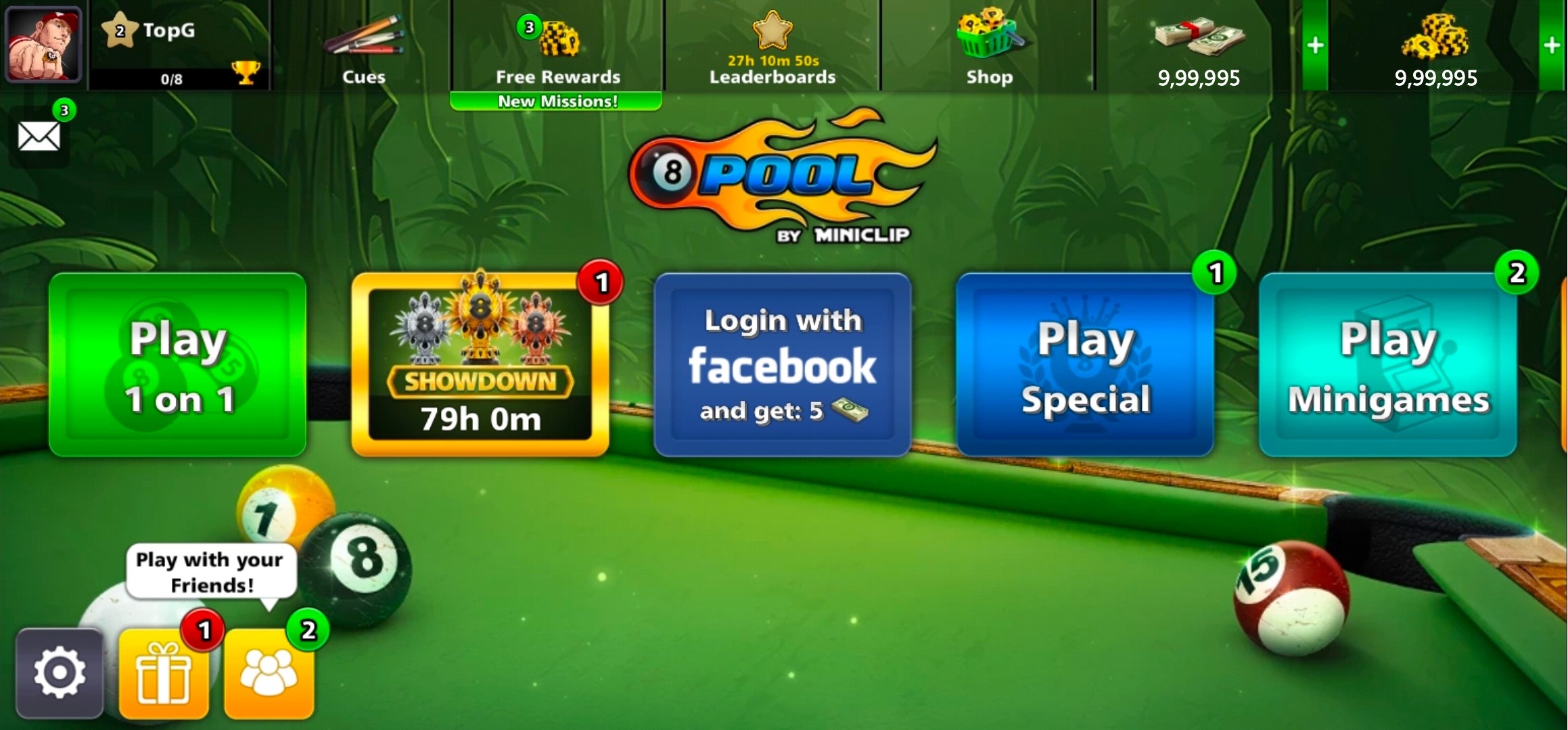 unlimited coins and chips in 8 ball pool